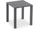  Meridian Maldives Grey Aluminum Outdoor Patio End Table IMAGE 1