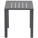  Meridian Maldives Grey Aluminum Outdoor Patio End Table IMAGE 4