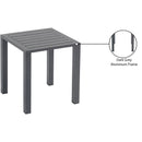  Meridian Maldives Grey Aluminum Outdoor Patio End Table IMAGE 7
