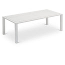  Meridian Maldives White Aluminum Outdoor Patio Coffee Table IMAGE 1