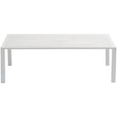  Meridian Maldives White Aluminum Outdoor Patio Coffee Table IMAGE 3