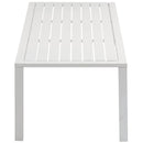  Meridian Maldives White Aluminum Outdoor Patio Coffee Table IMAGE 4