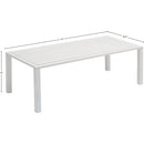  Meridian Maldives White Aluminum Outdoor Patio Coffee Table IMAGE 6