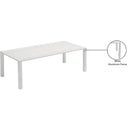  Meridian Maldives White Aluminum Outdoor Patio Coffee Table IMAGE 7