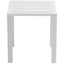  Meridian Maldives White Aluminum Outdoor Patio End Table IMAGE 3