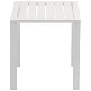  Meridian Maldives White Aluminum Outdoor Patio End Table IMAGE 4