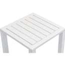  Meridian Maldives White Aluminum Outdoor Patio End Table IMAGE 5