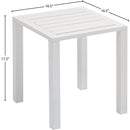  Meridian Maldives White Aluminum Outdoor Patio End Table IMAGE 6