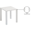  Meridian Maldives White Aluminum Outdoor Patio End Table IMAGE 7