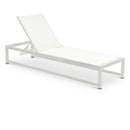  Meridian Maldives Cream Adjustable Mesh Water Resistant Fabric Outdoor Patio Adjustable Sun Chaise Lounge IMAGE 1