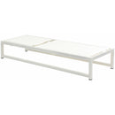  Meridian Maldives Cream Adjustable Mesh Water Resistant Fabric Outdoor Patio Adjustable Sun Chaise Lounge IMAGE 3