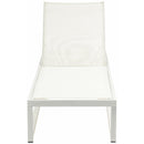  Meridian Maldives Cream Adjustable Mesh Water Resistant Fabric Outdoor Patio Adjustable Sun Chaise Lounge IMAGE 6