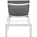  Meridian Maldives Grey Adjustable Mesh Water Resistant Fabric Outdoor Patio Adjustable Sun Chaise Lounge IMAGE 4