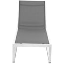  Meridian Maldives Grey Adjustable Mesh Water Resistant Fabric Outdoor Patio Adjustable Sun Chaise Lounge IMAGE 6