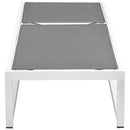  Meridian Maldives Grey Adjustable Mesh Water Resistant Fabric Outdoor Patio Adjustable Sun Chaise Lounge IMAGE 7