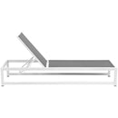  Meridian Maldives Grey Adjustable Mesh Water Resistant Fabric Outdoor Patio Adjustable Sun Chaise Lounge IMAGE 8
