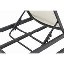  Meridian Maldives Cream Adjustable Mesh Water Resistant Fabric Outdoor Patio Adjustable Sun Chaise Lounge IMAGE 10
