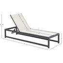  Meridian Maldives Cream Adjustable Mesh Water Resistant Fabric Outdoor Patio Adjustable Sun Chaise Lounge IMAGE 13