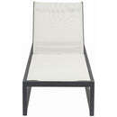  Meridian Maldives Cream Adjustable Mesh Water Resistant Fabric Outdoor Patio Adjustable Sun Chaise Lounge IMAGE 6