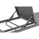  Meridian Maldives Grey Adjustable Mesh Water Resistant Fabric Outdoor Patio Adjustable Sun Chaise Lounge IMAGE 10