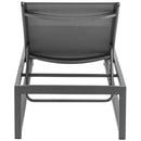 Meridian Maldives Grey Adjustable Mesh Water Resistant Fabric Outdoor Patio Adjustable Sun Chaise Lounge IMAGE 4