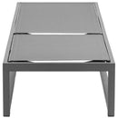 Meridian Maldives Grey Adjustable Mesh Water Resistant Fabric Outdoor Patio Adjustable Sun Chaise Lounge IMAGE 5