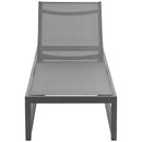 Meridian Maldives Grey Adjustable Mesh Water Resistant Fabric Outdoor Patio Adjustable Sun Chaise Lounge IMAGE 6