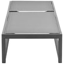  Meridian Maldives Grey Adjustable Mesh Water Resistant Fabric Outdoor Patio Adjustable Sun Chaise Lounge IMAGE 7