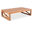  Meridian Anguilla Natural Teak Wood Outdoor Patio Coffee Table IMAGE 1