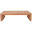  Meridian Anguilla Natural Teak Wood Outdoor Patio Coffee Table IMAGE 3