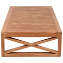  Meridian Anguilla Natural Teak Wood Outdoor Patio Coffee Table IMAGE 4
