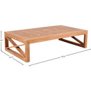  Meridian Anguilla Natural Teak Wood Outdoor Patio Coffee Table IMAGE 6