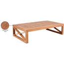  Meridian Anguilla Natural Teak Wood Outdoor Patio Coffee Table IMAGE 7