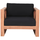  Meridian Anguilla Black Water Resistant Fabric Upholsetered Outdoor Patio Chair IMAGE 5