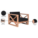  Meridian Anguilla Black Water Resistant Fabric Upholsetered Outdoor Patio Chair IMAGE 9