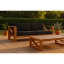 Meridian Anguilla Black Water Resistant Fabric Outdoor Sofa IMAGE 2
