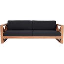  Meridian Anguilla 83" Black Water Resistant Fabric Upholsetered Outdoor Patio Sofa IMAGE 5