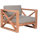  Meridian Anguilla Grey Water Resistant Fabric Upholsetered Outdoor Patio Chair IMAGE 4
