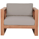  Meridian Anguilla Grey Water Resistant Fabric Upholsetered Outdoor Patio Chair IMAGE 5