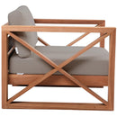  Meridian Anguilla Grey Water Resistant Fabric Upholsetered Outdoor Patio Chair IMAGE 6