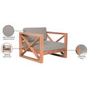  Meridian Anguilla Grey Water Resistant Fabric Upholsetered Outdoor Patio Chair IMAGE 9