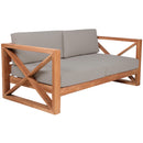  Meridian Anguilla 83" Grey Water Resistant Fabric Upholsetered Outdoor Patio Sofa IMAGE 4