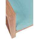  Meridian Anguilla Blue Water Resistant Fabric Upholsetered Outdoor Patio Chair IMAGE 7