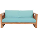  Manufacturer Color_Sea Blue -- Anguilla 65" Blue Water Resistant Fabric Upholsetered Outdoor Patio Loveseat IMAGE 5