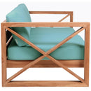  Manufacturer Color_Sea Blue -- Anguilla 65" Blue Water Resistant Fabric Upholsetered Outdoor Patio Loveseat IMAGE 6