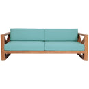  Meridian Anguilla 83" Blue Water Resistant Fabric Upholsetered Outdoor Patio Sofa IMAGE 5
