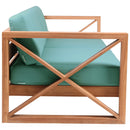  Meridian Anguilla 83" Blue Water Resistant Fabric Upholsetered Outdoor Patio Sofa IMAGE 6