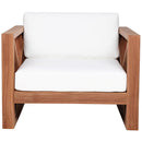  Meridian Anguilla Off White Water Resistant Fabric Upholsetered Outdoor Patio Chair IMAGE 5