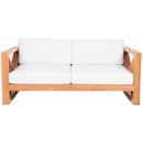  Manufacturer Color_White -- Anguilla 65" Off White Water Resistant Fabric Upholsetered Outdoor Patio Loveseat IMAGE 5