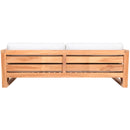  Meridian Anguilla 83" Off White Water Resistant Fabric Upholsetered Outdoor Patio Sofa IMAGE 3